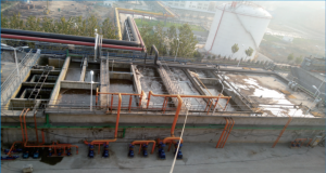 煤化工廢水2000m3d，采用AO+MBR膜出水水質達到一級A排放標準